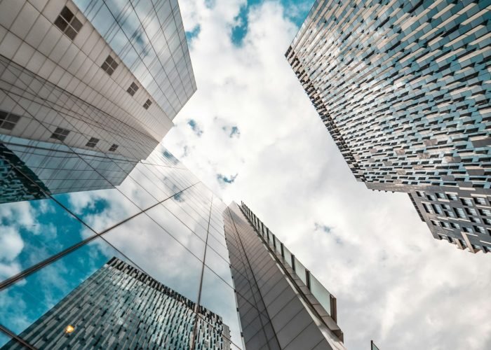 pexels-photo-2529179-2529179 Low angle view of modern skyscrapers reflecting the cloudy sky in Brussels, Belgium.